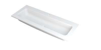 INK Wastafel Faktor polystone centraal met 1 kraangat 120 cm x 45 cm x 1,5 cm Mat wit 3407221
