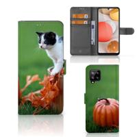 Samsung Galaxy A42 5G | Telefoonhoesje | Met pasjeshouder | Kitten - thumbnail