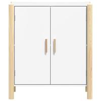 Dressoir 62x38x70 cm bewerkt hout wit - thumbnail