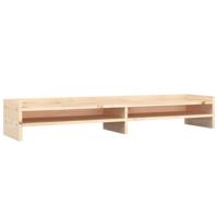 VidaXL Monitorstandaard 100x24x16 cm massief grenenhout - thumbnail
