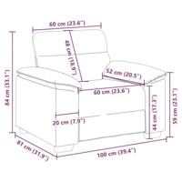 Fauteuil 60 cm stof donkergrijs - thumbnail