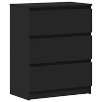 VidaXL Dressoir 60x35x76 cm bewerkt hout zwart - thumbnail