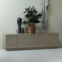 WOOOD TV-meubel 'Teo' Grenenhout, 180cm, kleur Mud - thumbnail