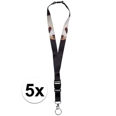 5 x keycord panda beer 50 cm   -
