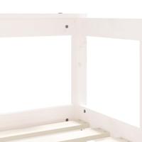 Kinderbedframe 70x140 cm massief grenenhout wit - thumbnail