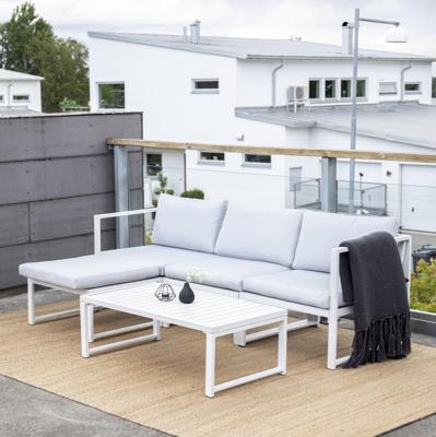 Nohr Loungeset 'Terah' Met loungebank en tafel, kleur Wit