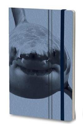 Stifflexible notitieboek Wild Pearl Shark 13 x 21 cm papier blauw Stifflexible notitieboek Wild Pearl Shark 13 x 21 cm papier blauw
