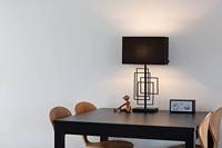 Zwarte tafellamp met schakelaar E27 fitting en stoffen kap By Rydens Paragon - thumbnail