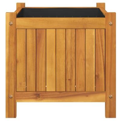 VidaXL Plantenbak met voering 42x42x40 cm massief acaciahout