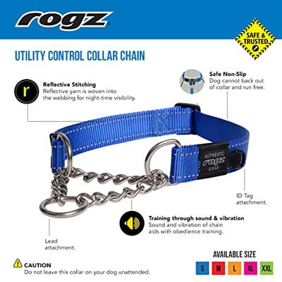 ROGZ FOR DOGS SNAKE CHOKER ROOD 16 MMX32-44 CM - thumbnail
