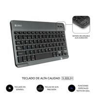 SUBBLIM FUNDA Con Teclado KeyTAB Pro Bluetooth Black Para Tablet DE 10,1 inch/25,65 cm batterij 420 mAh - compatibel met Windows/Android/iOS - thumbnail