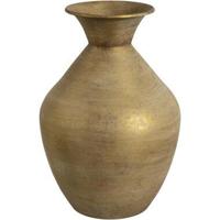 Vaas Antica - goudkleurig - metaal - 37xØ25 cm - Leen Bakker - thumbnail