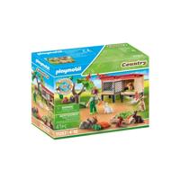 Playmobil - 71252 - land de boerderij - kind met behuizing en konijnen - thumbnail