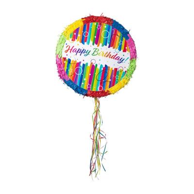Piñata happy birthday - multikleur - ø44x9 cm
