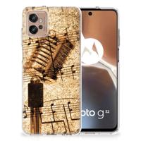Motorola Moto G32 | Siliconen hoesje | met foto Bladmuziek - thumbnail