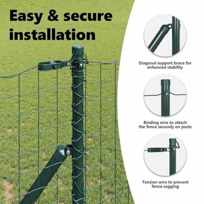 VidaXL Afrasteringspaal 7 pcs groen staal VidaXL Afrasteringspaal 7 pcs groen staal