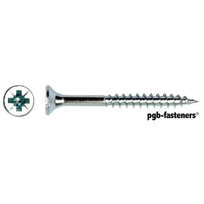 pgb-Europe PGB-FASTENERS | Spaanplaatschroef VZK-Z Ø 6,00x120 Zn | 100 st PGWVZG001006001202