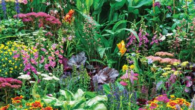 Bloemenmix 130x70cm Tuinschilderij II Customize-it - Customize it