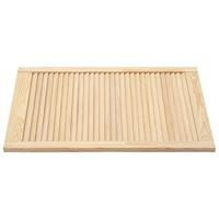 Kastdeuren met lamellen 2 st 69x39,4 cm massief grenenhout - thumbnail
