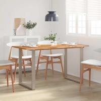 Eettafel 140x70x76 cm massief acaciahout - thumbnail