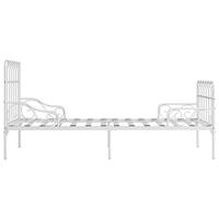 Bedframe met lattenbodem metaal wit 90x200 cm - thumbnail