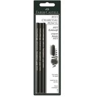 Faber Castell Houtskool Pitt Monochrome - 3 stuks op blister - thumbnail