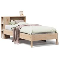 Bed met boekenkast zonder matras massief grenenhout 90x200 cm - thumbnail