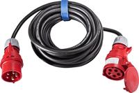 SIROX 363.525 Stroom Verlengkabel 16 A Zwart 25.00 m H07RN-F 5G 2,5 mm² Met fasewisselaar - thumbnail