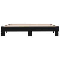 Bedframe bewerkt hout metaal zwart 200x200 cm - thumbnail