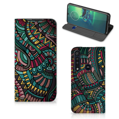 Motorola G8 Plus | Hoesje met Magneet | Aztec Motorola G8 Plus | Hoesje met Magneet | Aztec