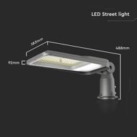 V-TAC VT-105ST 23620 LED-straatlantaarn Energielabel: E (A - G) LED LED vast ingebouwd 100 W Grijs - thumbnail