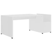 VidaXL Salontafel 90x45x35 cm bewerkt hout wit - thumbnail