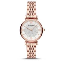 Emporio Emporio Armani dameshorloge in retro rosgoud roestvrij staal AR11244 - thumbnail