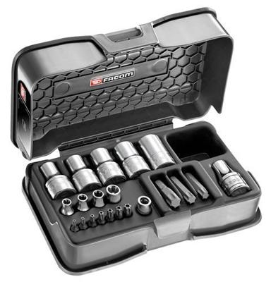 Facom koffer met doppen 1/4" en 1/2" en torx® schroevendraaierdoppen - RSX.19BPB