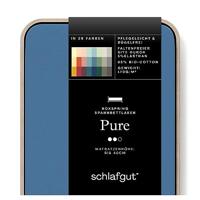 Schlafgut Schlafgut Pure Jersey Boxspring Hoeslaken XL - 180x200 - 200x220 615 Blue Mid - thumbnail