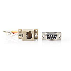 Nedis ccgp52820iv d-sub-adapter d-sub 9-pins female - rj45 (8p8c) female ivoor