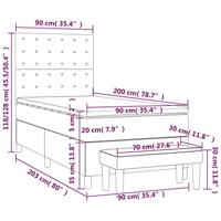 Boxspring met matras fluweel donkergroen 90x200 cm - thumbnail