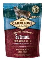 Carnilove Carnilove Zalm Sensitive & Long Hair droogvoer voor katten, 400 g, 4 x 100 g, Totaal gewicht: 400 g - thumbnail