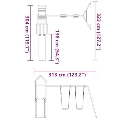 Speelhuis geïmpregneerd grenenhout