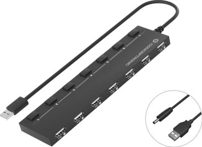 Conceptronic HUBBIES08B interface hub USB 2.0 480 Mbit/s Zwart Conceptronic HUBBIES08B interface hub USB 2.0 480 Mbit/s Zwart