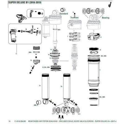 ROCKSHOX vaste zuiger fixed piston super deluxe