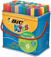 Bic Kids Viltstift Visacolor XL Ecolutions 48 stiften in een metalen doos - thumbnail