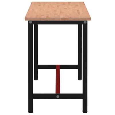 Werkbank 200x55x81,5 cm massief beukenhout en metaal