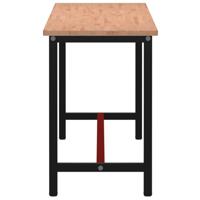 Werkbank 200x55x81,5 cm massief beukenhout en metaal - thumbnail