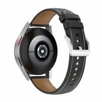 Luxe leren bandje - Zwart - Xiaomi Mi Watch / Xiaomi Watch 2 / Xiaomi Watch S1 / S2 / S3 / S4 - thumbnail