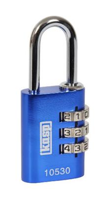 Hangslot Kasp K10530BLUD Blauw Cijferslot