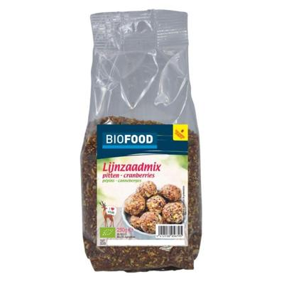 Biofood Lijnzaadmix pitten cranberry bio 250 Gram