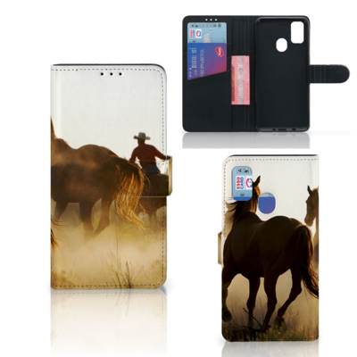 Samsung Galaxy M21 | M30s | Telefoonhoesje | Met pasjeshouder | Design Cowboy