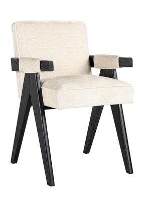 Richmond Eetkamerstoel 'Cooper' Chenille, kleur Wit