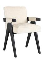 Richmond Eetkamerstoel 'Cooper' Chenille, kleur Wit - thumbnail